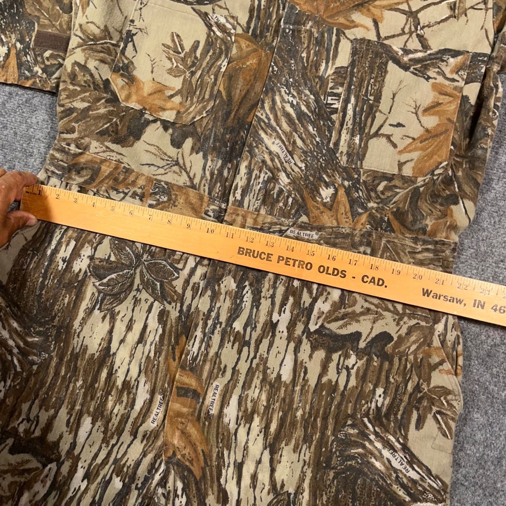 VTG Cabelas Realtree Camo Coveralls Mens XL Hunting Chamois Made in USA GORP - Picture 6 of 10